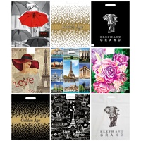 Пакет 50х60 Дама в шляпе, Зонтики 100мкм