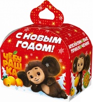 Коробка НГ Сундучок Чебурашка 1кг