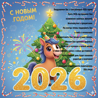 С НАСТУПАЮЩИМ 2026 ГОДОМ!!!